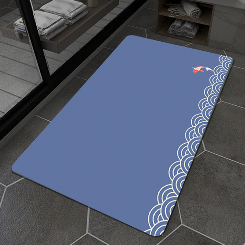 艾洛苏硅藻泥软地垫浴室硅藻土吸水软脚垫卫生间防滑速干厨房防滑垫