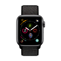 Apple Watch Series4 智能手表GPS+蜂窝网络款 44毫米深空灰色铝金属表壳搭配黑色回环式运动表带