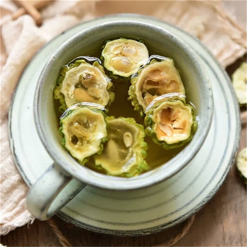 苦瓜片干降泡茶血旗舰店糖农家苦瓜茶干桑叶苦瓜茶泡茶正优级正品图片