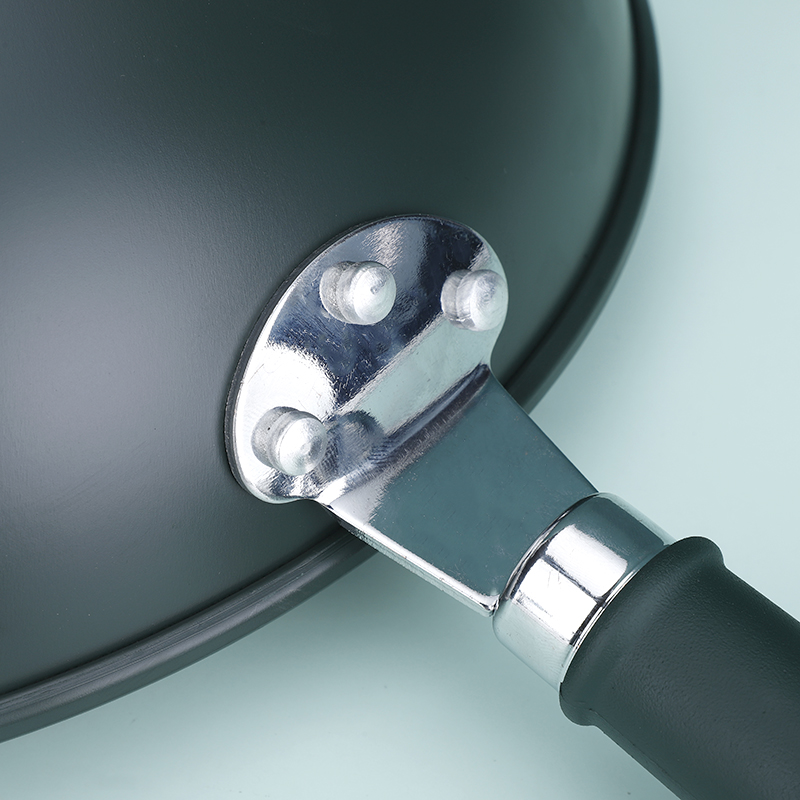 艾逸瑶选瓦尔加斯复古绿不粘炒锅 煎锅家用小煎饼牛排早餐锅锅煤气灶电磁炉适用32CM/CJ-21009!高清大图