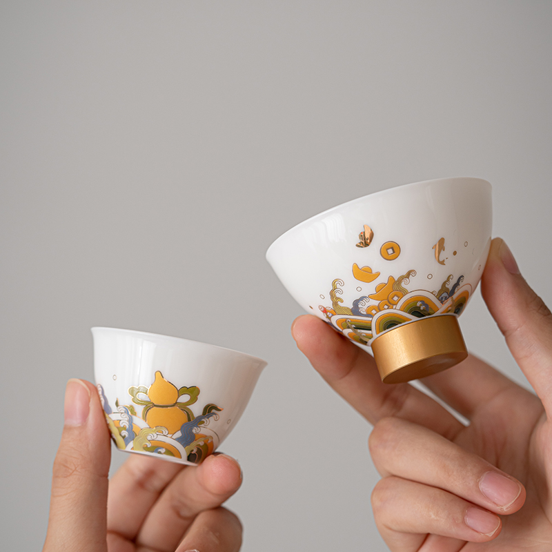 苏氏陶瓷(SUSHI CERAMICS)国潮海水无涯羊脂玉功夫旅行便捷快客茶具高清大图