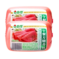 金锣 400g 午餐方腿香肠 2只装 切片早餐肠 火锅手抓饼原料