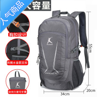 封后背包旅行双肩包女夏2022新款皮肤包轻便可折叠大容量户外折大2行 2022新款灰色45升超轻可折叠
