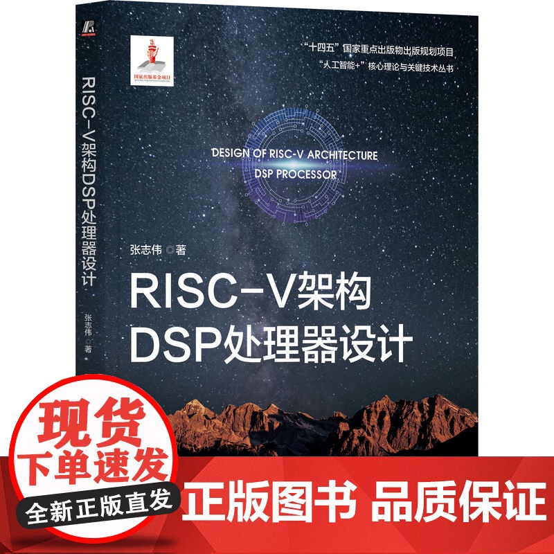 正版 RISC-V架构DSP处理器设计 张志伟 DSP 处理器 RISC-V架构 处理器内核 体系结构 数字信号高清大图