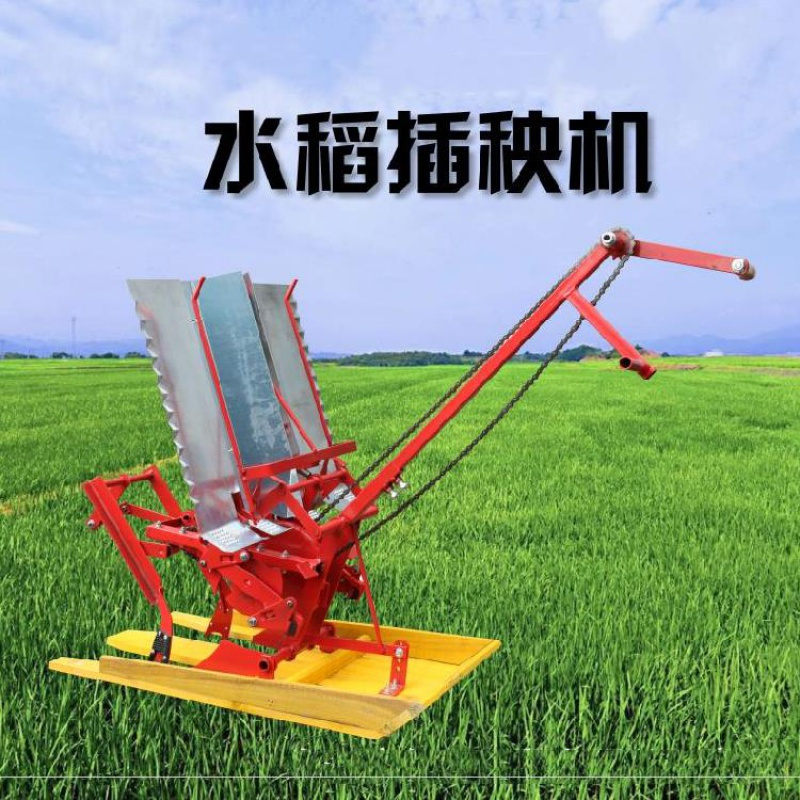 小型插秧机新式自动适用符象稻秧定植农用手摇水稻田人工栽苗器快速
