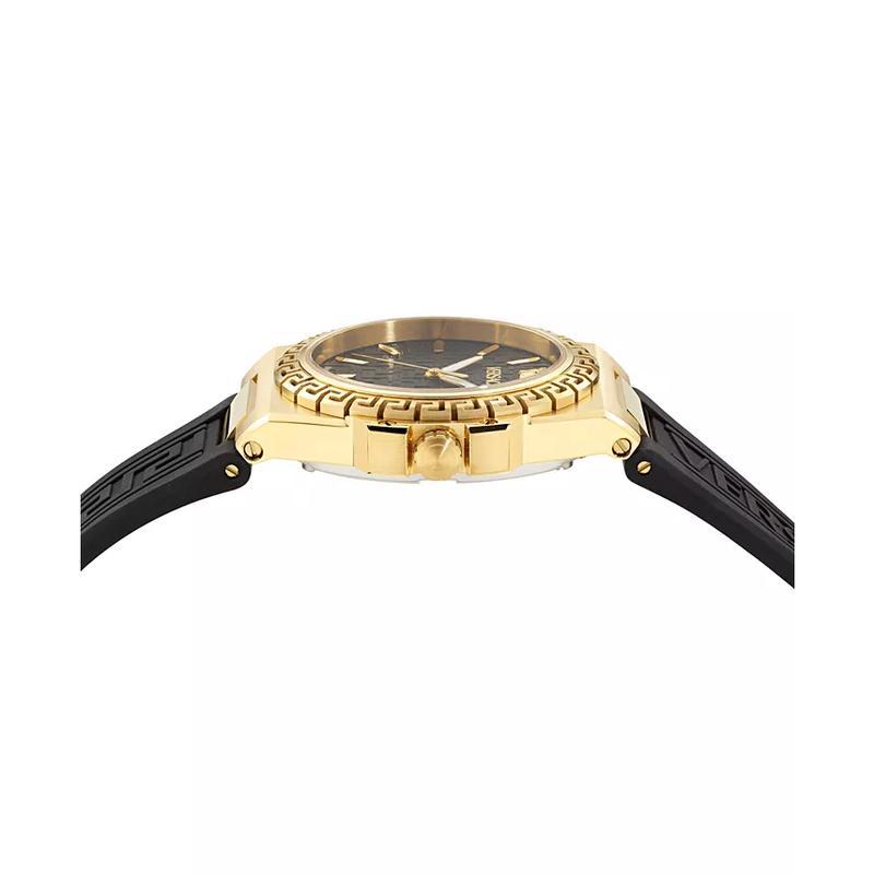 范思哲(Versace)女款瑞士石英腕表38mm黑金离子镀层防水商务休闲女表