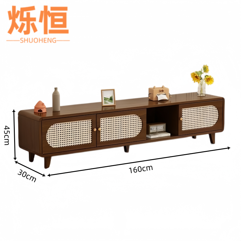 藤编电视柜高清大图