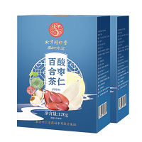 [买1发3同款共360g]北京同仁堂 茯苓酸枣仁茶120g百合栀子酸枣仁膏丸重瓣红玫瑰组合养生茶花草茶