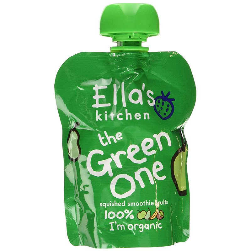 艾拉的厨房(Ella’s Kitchen)有机绿色苹果香蕉梨子奇异果混合果泥 90克/袋装 6个月以上