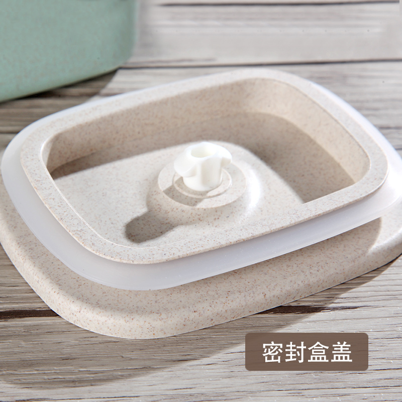 小麦饭盒汤盒便当盒分格成人可爱层单层儿童学生微波炉餐盒饭盒生活日用家庭清洁家居器皿饭盒便当盒餐盒饭盒