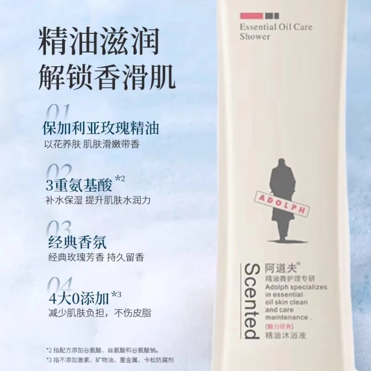阿道夫精油香护理专研精油沐浴液(魅力经典)420mlD06(1*24)高清大图