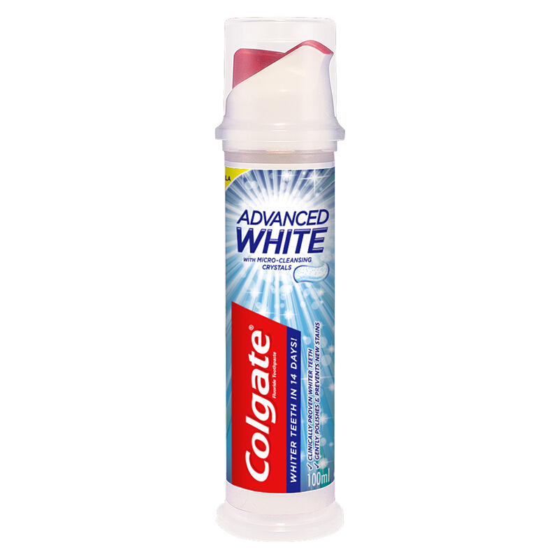 高露洁(Colgate) 100ML焕白臻效牙膏 (直立式）清新口气美白牙齿