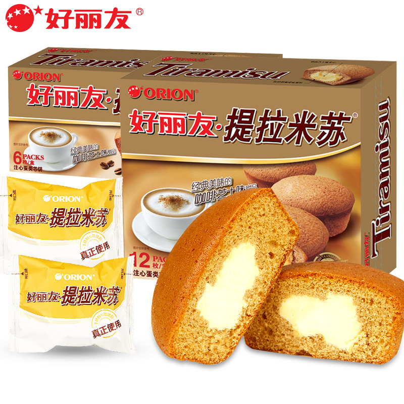 好丽友 Orion 糕点 点心好丽友提拉米苏蛋糕12枚盒装早餐夹心面包蛋糕西式甜品糕点 价格图片品牌报价 苏宁易购万佳惠食品旗舰店
