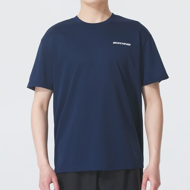 斯凯奇(Skechers)男装女装新款运动服跑步健身训练舒适透气休闲短袖T恤P225U117-03K8 ZP高清大图