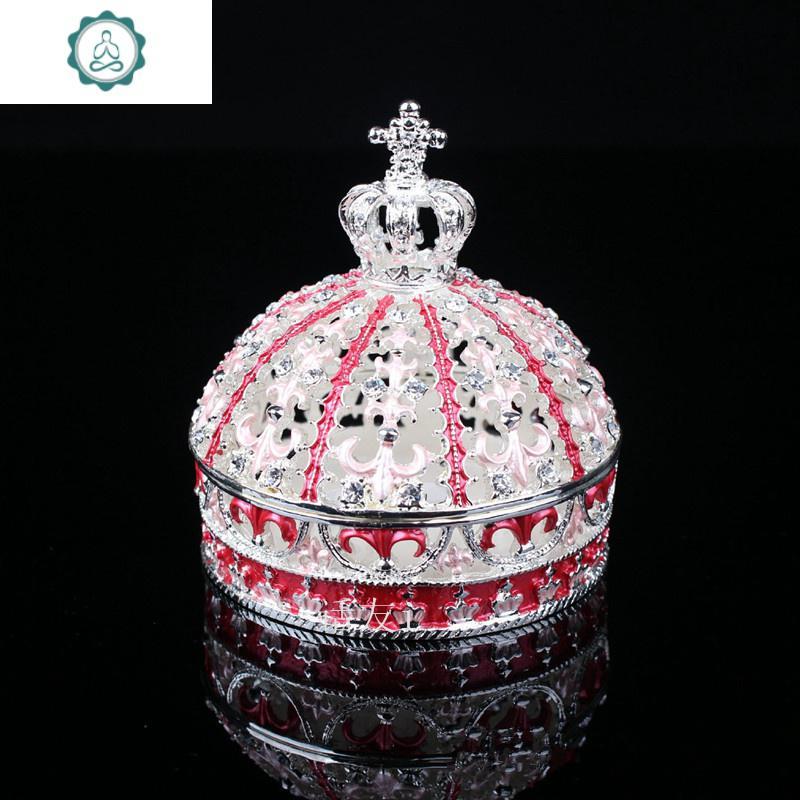 日式珐琅手工艺品piearth金属皇冠首饰盒饰品盒