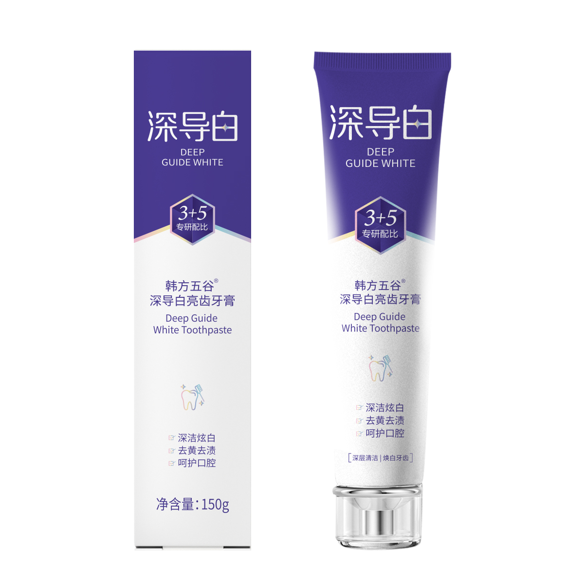 韩方五谷 深导白亮齿牙膏150g