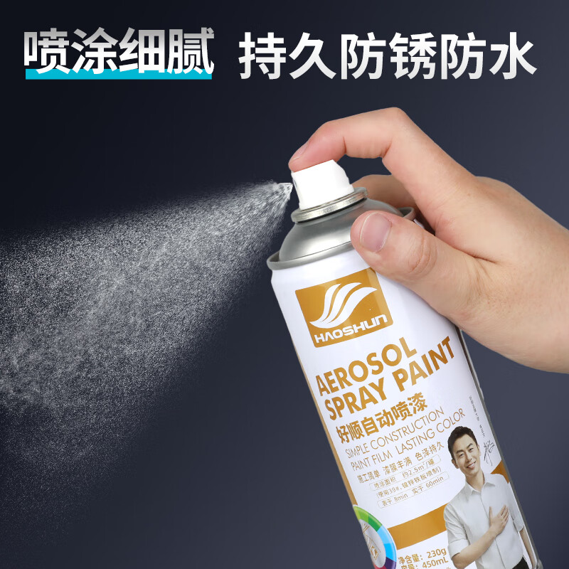 好顺(HAOSHUN) 自喷漆101#玉绿色450ml 5瓶装高清大图