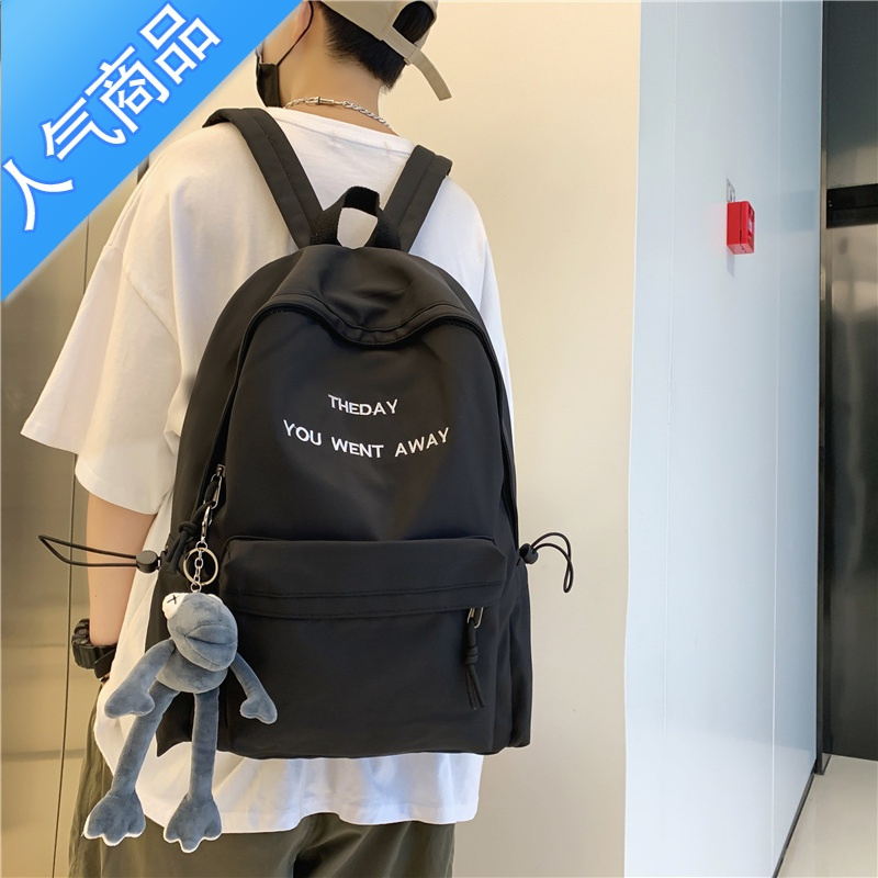 封后ins港风情侣书包女韩版日系高中大学生背包初中生大容量双肩包男学生书包