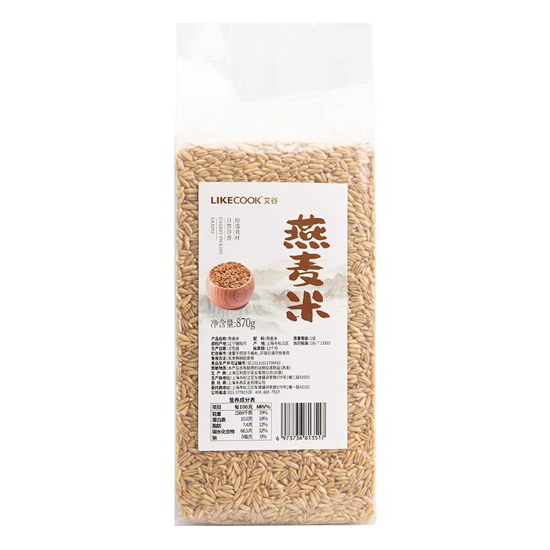 艾谷燕麦米870g高清大图
