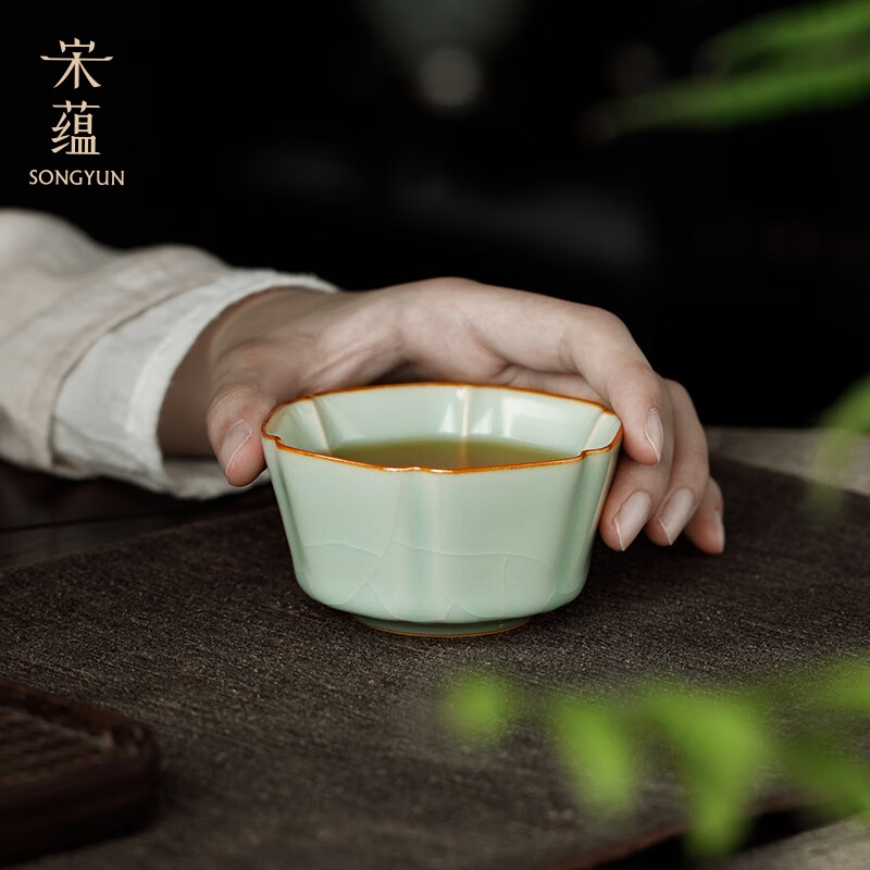 宋蕴 八瓣六方对杯礼盒装 SY022101高清大图