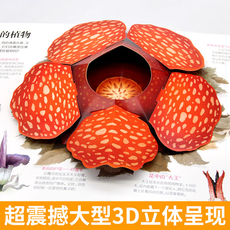 [正版]奇趣植物3D立体书趣味科普儿童翻翻书绘本2岁-6-12岁植物知识科普高清大图