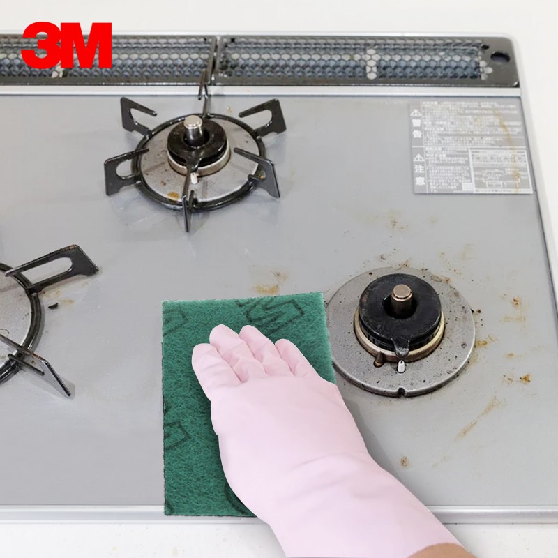 3M百洁布10*15cm 96# 5片/1袋装海绵+金刚砂高清大图