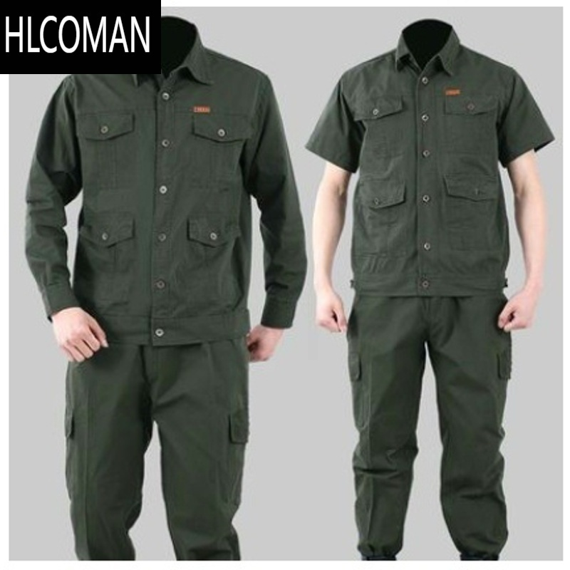 HLCOMAN工作服套装男劳p服夏季防烫耐磨迷彩服电焊工地干活衣服工装