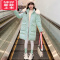 可莉允欧洲站女童时髦棉衣2022冬季新款儿童羽绒服洋气女孩免洗棉袄潮牌棉服