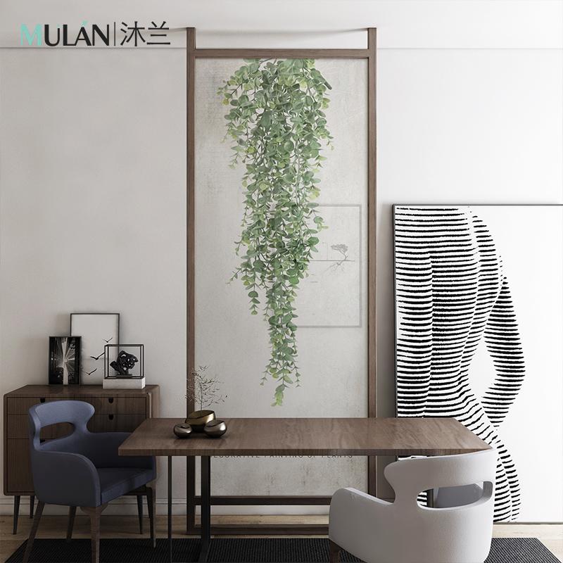 BONJEAN北欧屏风隔断客厅卧室布艺玄关实木遮挡家用小户型简约现代座屏高清大图