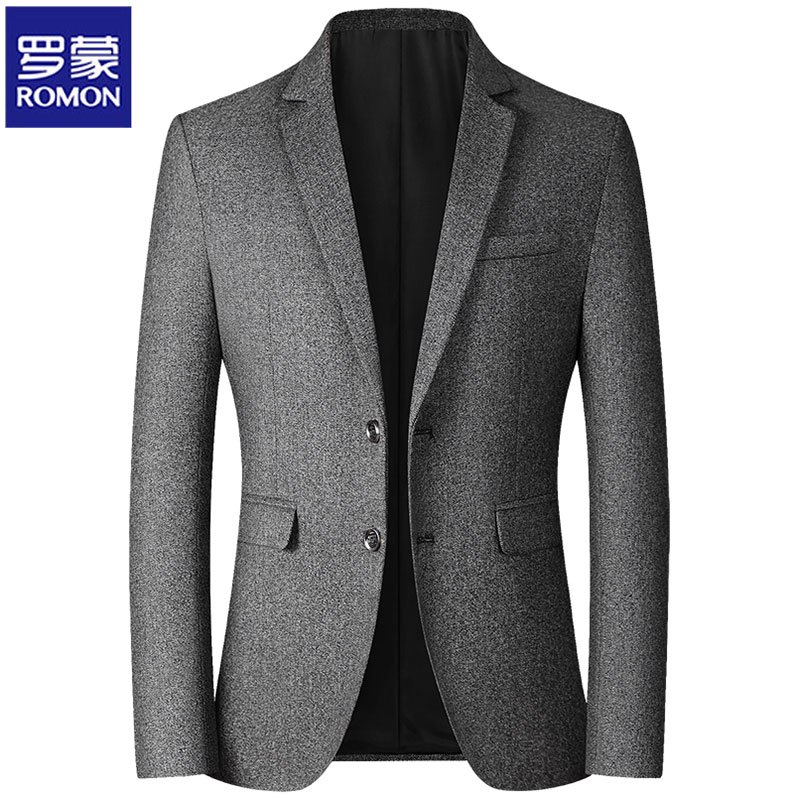 罗蒙休闲西装男单西春秋季新款修身西服男单件上衣商务男装外套