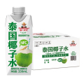 福兰农庄泰国进口100%天然椰子水 NFC含电解质椰青果汁饮料330ml*12整箱装