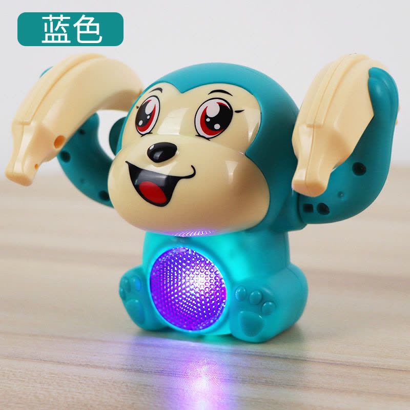 婴儿玩具有声会动宝宝幼儿益智早教0-1一至二半岁6六个月男孩女孩|声控电动翻斗猴[绿色] 电池版(3节普通电池+螺丝刀)图片