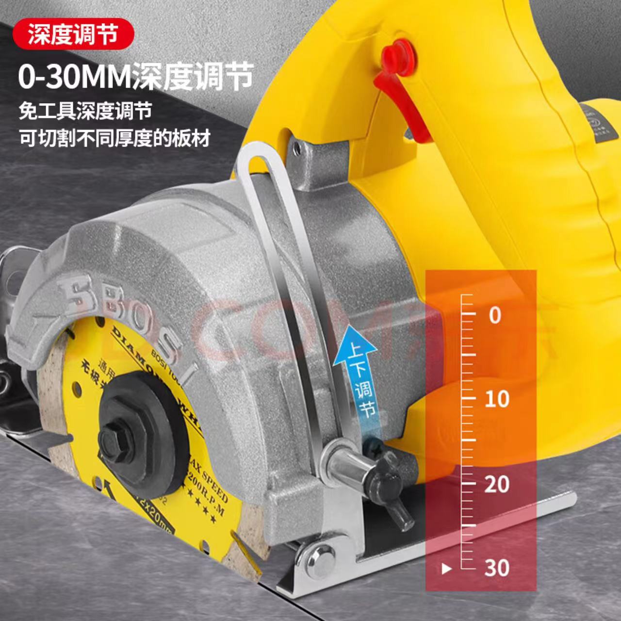 波斯 大功率云石机花岗石瓷砖切割机开槽机BS660403(1500W-110mm)高清大图