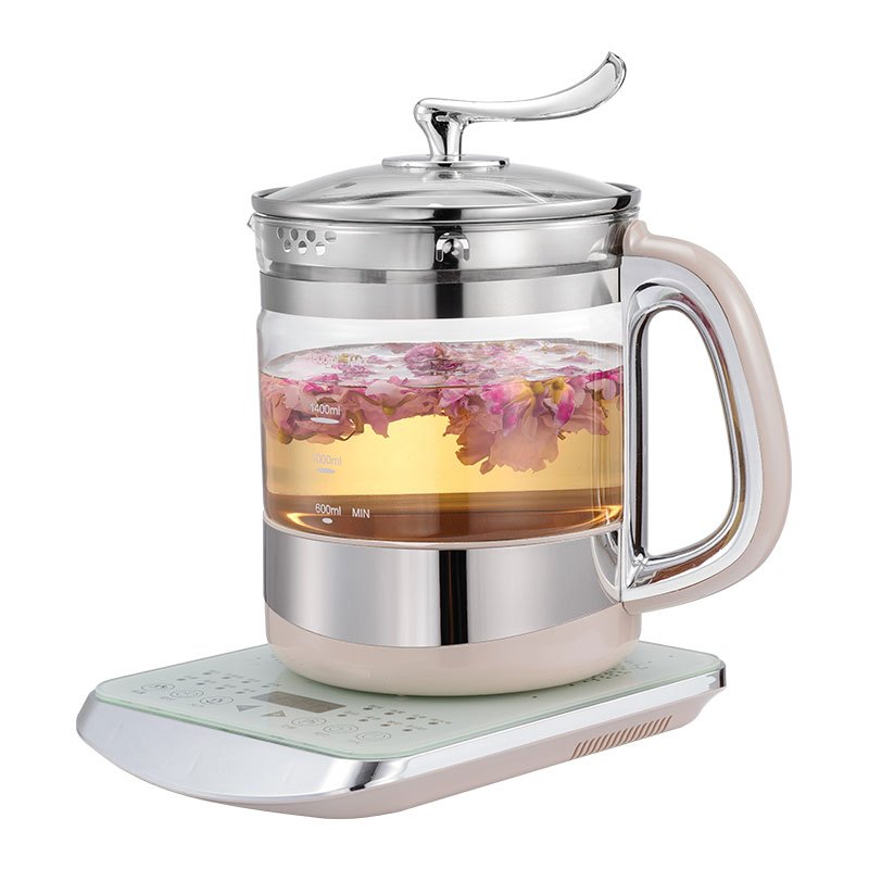 全玻璃养生壶电煮茶壶全自动加厚玻璃煎壶纳丽雅燕窝壶烧水壶228粉