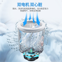 威力7公斤kg家用大容量半自动洗衣机双缸操作简单旋钮控制优质双电机动力十足洗脱分离 XPB70-7082S