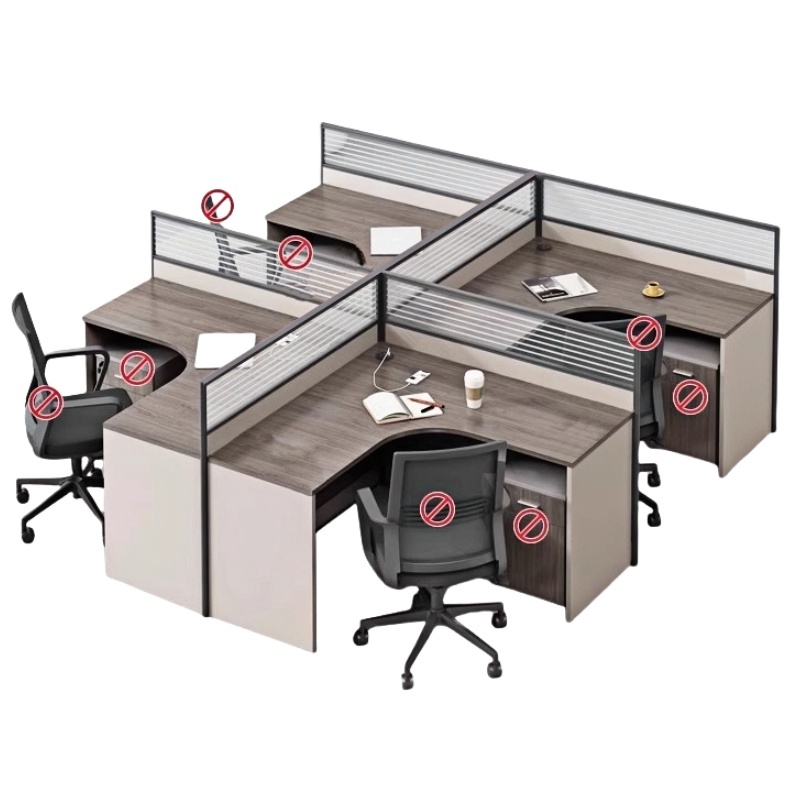 悦兴诚办公桌单桌2400*2800*1100mm张高清大图