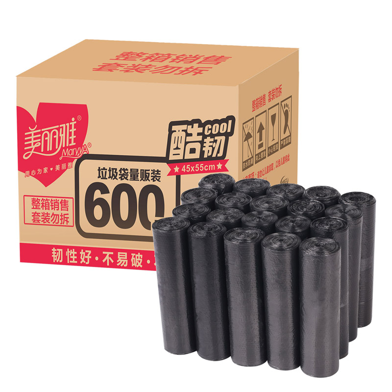 美丽雅 酷韧垃圾袋 45*55cm*30只*20卷高清大图