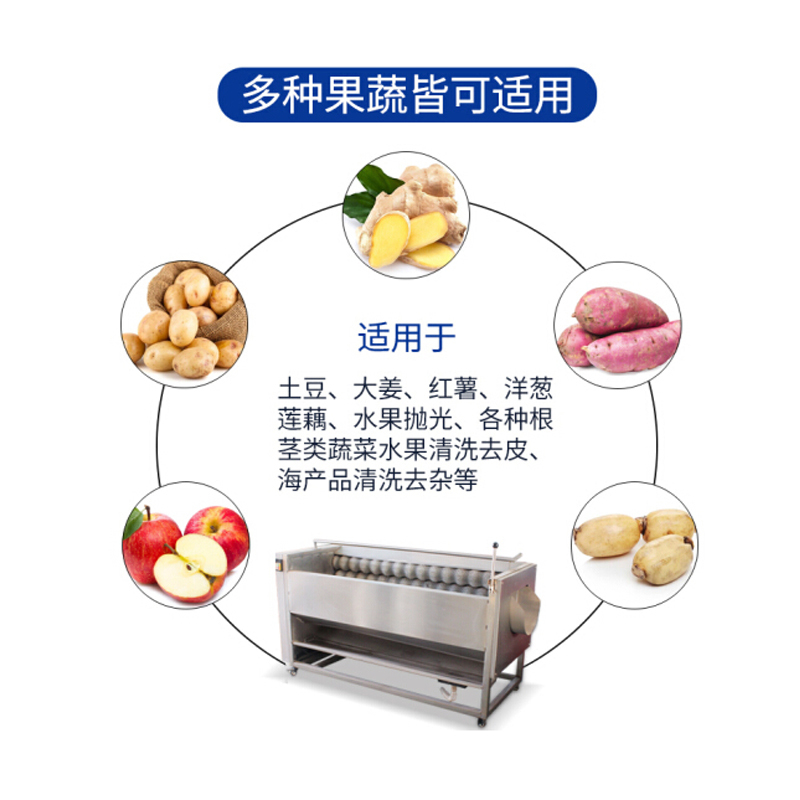 元杉立式毛棍清洗去皮机380V/1.5KW/YS-1500