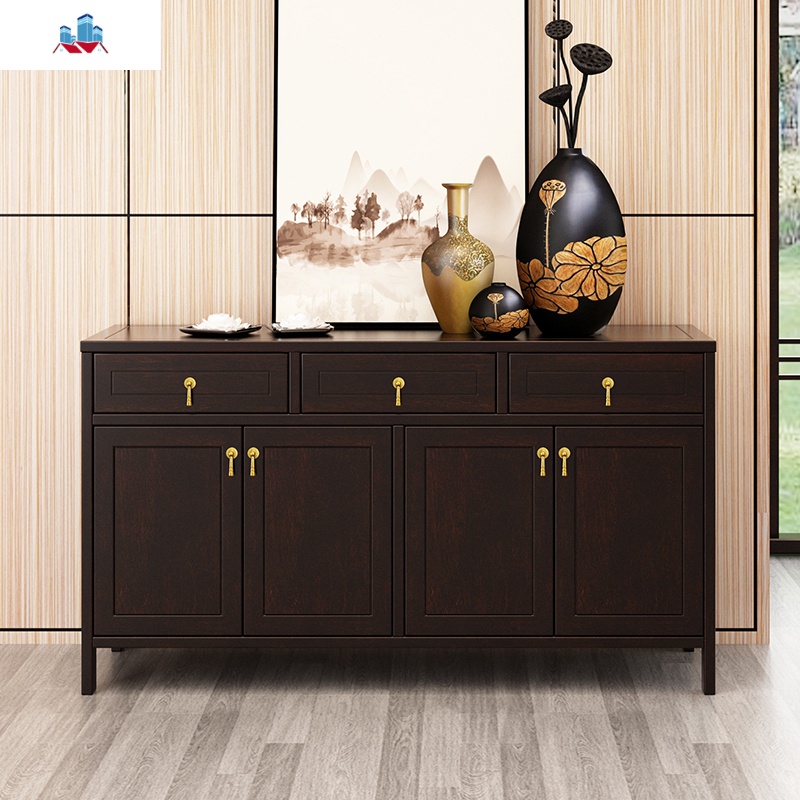 家居新中式实木柜厨房餐边柜实木餐柜储物碗柜餐厅简约家具泰空仓参数