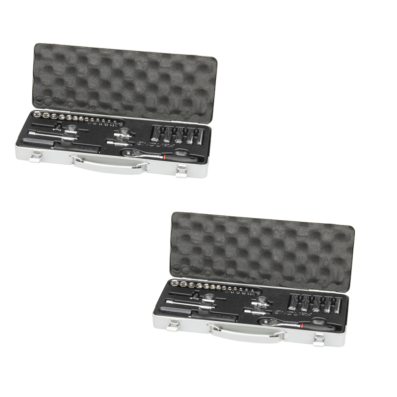 力易得 24件6.3mm系列套筒维修工具手动工具组套E1229 1套(货期3-5天)