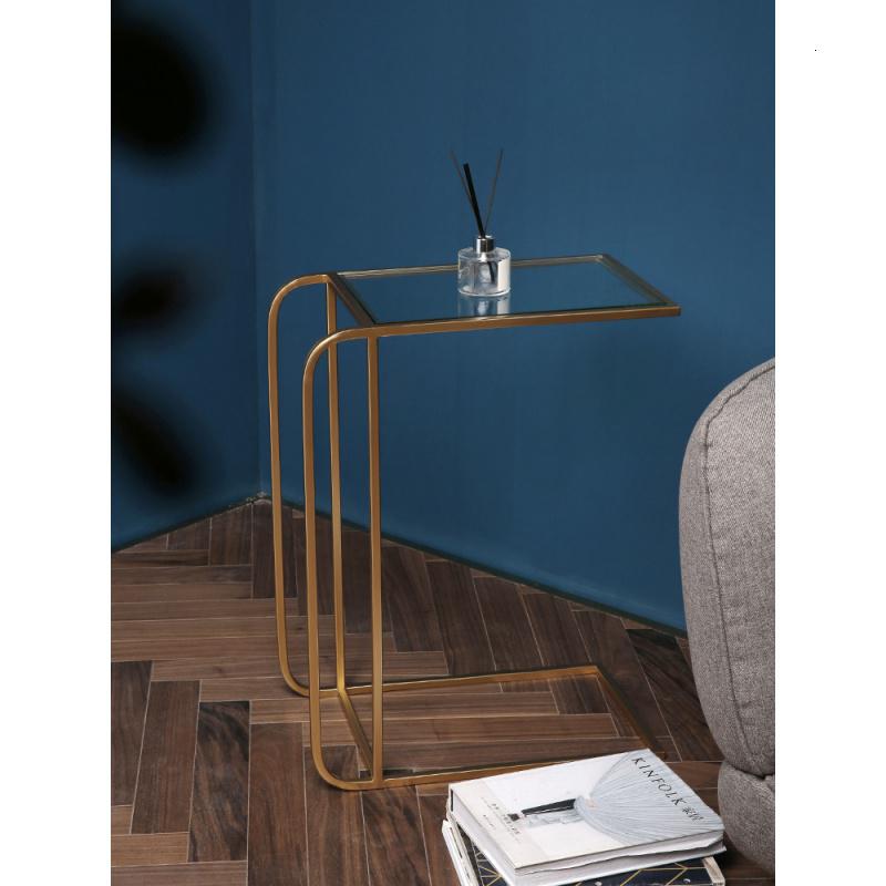 森美人北欧风小户型边几现代简易客厅金属角几沙发边桌玻璃小茶几高清大图