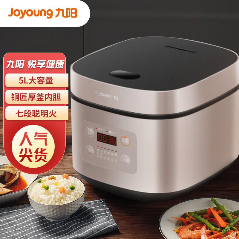 九阳 (Joyoung)ZMD安心系列 电饭煲电饭锅智能预约多功能大功率5L容量 F50FZ-F561