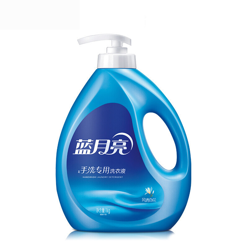 蓝月亮风清白兰手洗专用洗衣液6斤套装 1kg瓶+1kg袋×2/套高清大图