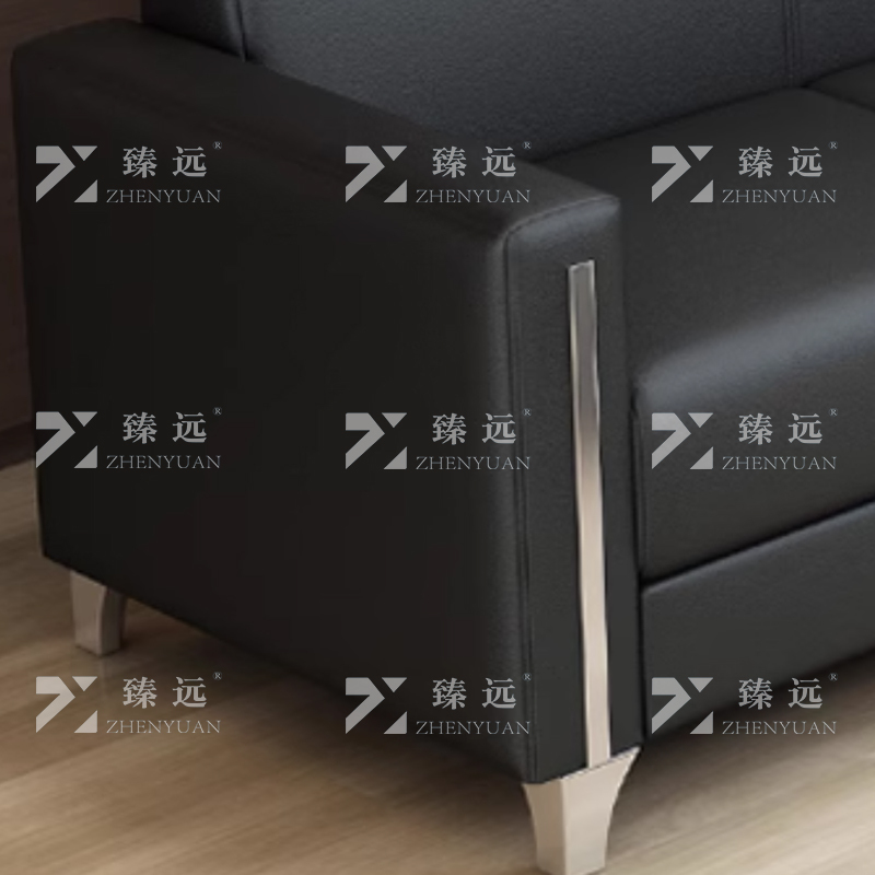 臻远 简约办公沙发会客接待洽谈沙发 1+1+3+长茶几