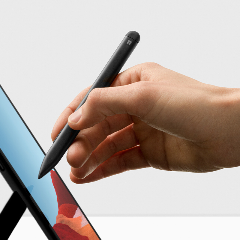 微软Surface Slim Pen超薄触控笔 超轻4096级压感倾斜感应 橡皮擦按钮surfacepro7适用苏宁自营