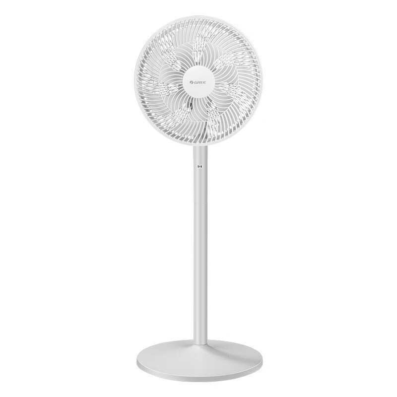格力七叶柔风落地扇家用电风扇小台扇可加高落地风扇遥控款白色