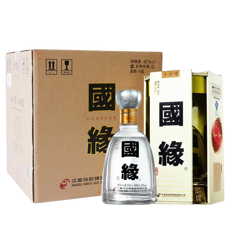 今世缘 国缘四开42度浓香型白酒4瓶装(新老包装随机发货)