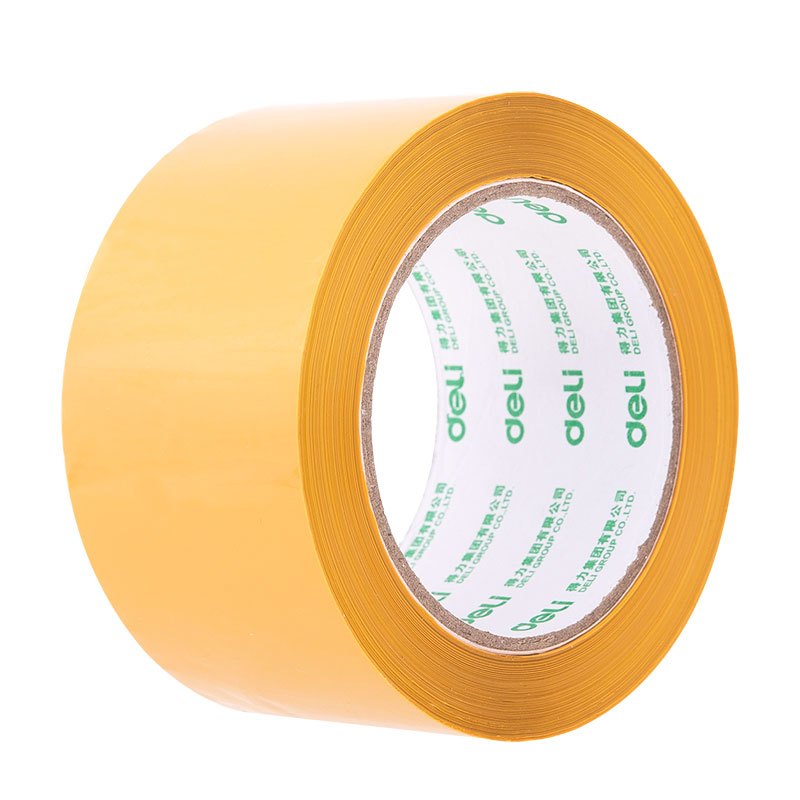 得力(deli) 30359米黄封箱大胶带60mm*100y*50um(米黄色)(6卷/筒)