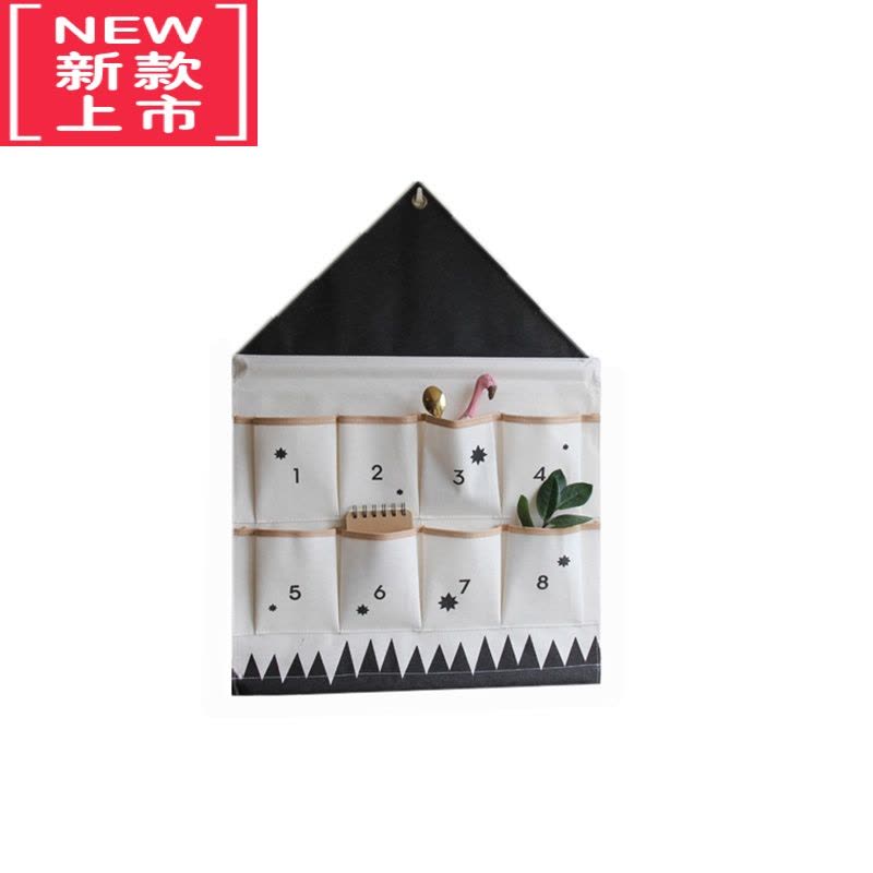 可莉允新北欧ins电表箱遮挡装饰儿童房挂袋 大收纳袋 墙挂式杂物袋多兜图片