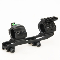 瞄准镜夹具25.4MM30MM通用管径20MM导轨连体夹具带导轨水平仪指北针管夹平衡一体瞄准器支架